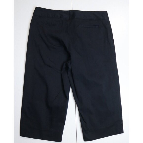 WOMEN'S BLACK KHAKI CHINO CROPPED CAPRI PANTS - JOCKEY - SIZE 10 - Picture 4 of 5